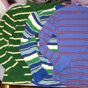 Cotton Boys Striped Long Sleeve Shirts Set